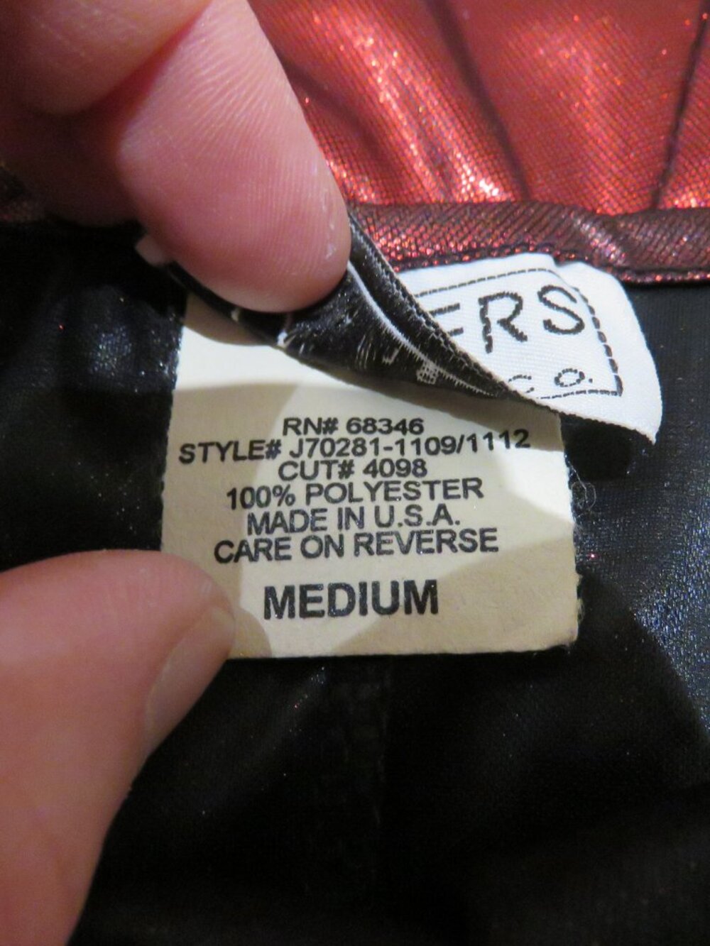 VINTAGE BONKERS USA Red Metallic Maxi Slip Dress Medium 90s Party Friends - Picture 15 of 15